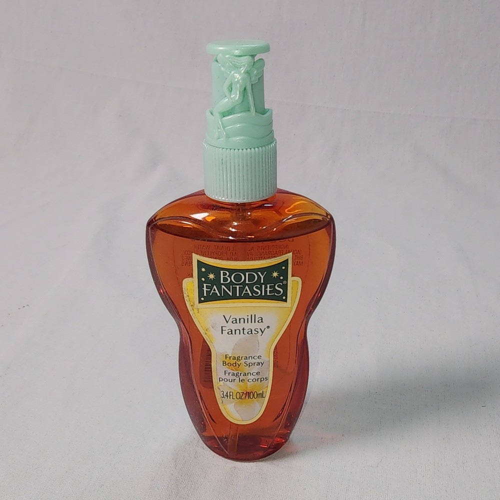 Vintage Body Fantasies Vanilla Fantasy Fragrance Body Spray 3.4oz 100ml Rare Red