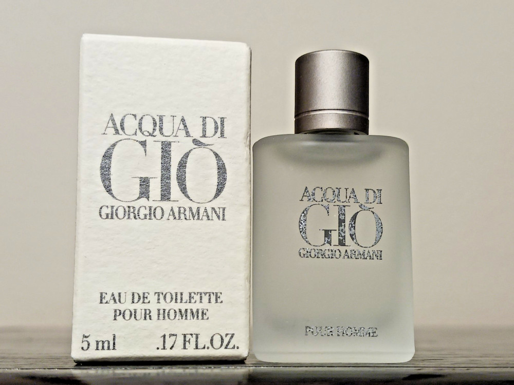 VINTAGE ARMANI ACQUA DI GIO mini EDT POUR HOMME 0.17oz/5ml, New with box