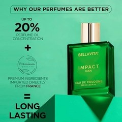 Bella Vita Luxury Impact Man EDC 100ml Mandarin Patchouli Cedar Woody Men FS ED