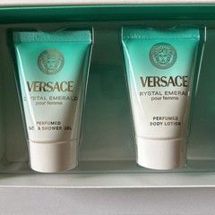 Versace Crystal Emerald EDP Mini Splash 0.17 oz, Lotion & Shower Gel Set Women