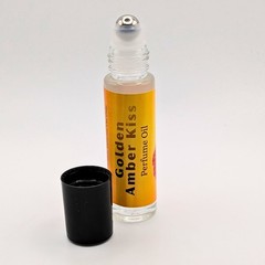 Golden Amber Kiss Perfume Oil, Warm Amber and Ambrosia Scent, Net 7 ml Rollerbal