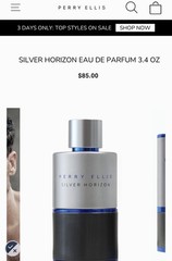 Perry Ellis Silver Horizon Eau de Parfum Spray 3.4 fl oz Marine Citrus