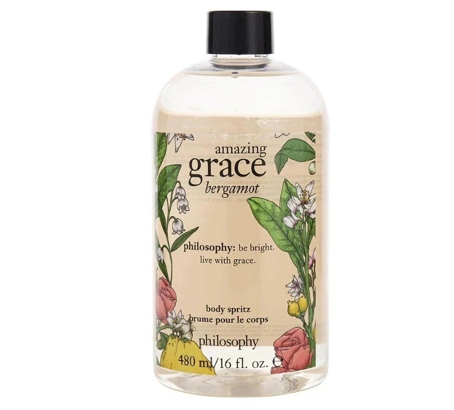 NEW Philosophy Amazing Grace Bergamot Body Spritz Body Spray 16 fl oz W/ Sprayer
