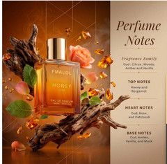 Fmalol Honey OUD Perfume For Women & Men 60ml,Vanilla, Bergamot & Patchouli Note