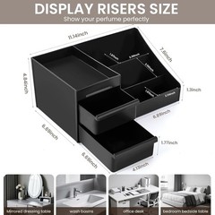 Men Cologne Organizer Bathroom Storage Perfume Tray Dresser Stand