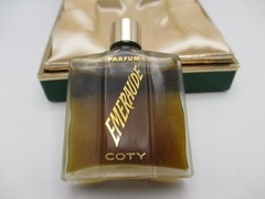 Vintage 50’s-60’s Emeraude Coty Pure Parfum 0.40 fl. oz. Satin Lined Box