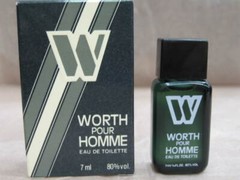 WORTH POUR HOMME by PARFUMS WORTH PARIS 0.24 FL oz / 7 ML EDT Miniature In Box
