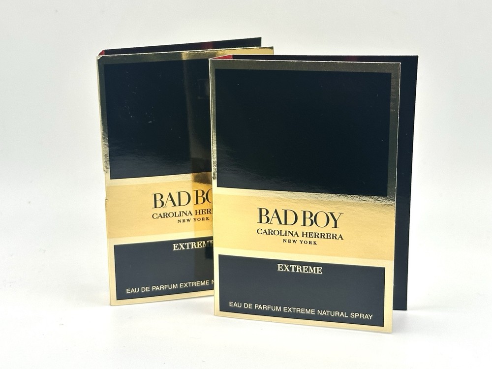 2 X Carolina Herrera Bad Boy Extreme EDP Men’s Cologne Spray 0.05 Oz