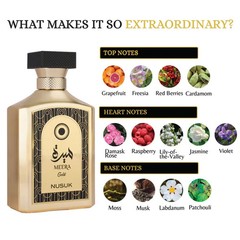 Nussuk Meera Gold Perfume For Unisex Perfume Long Lasting Eau de Parfum Luxury