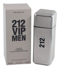 212 Vip Men By Carolina Herrera Tester 3.4 oz/100 ml Edt Spary New In Tester