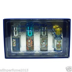 Ed Hardy Cologne Mini Set ( 4 pcs x 0.25 fl oz Eau De Toilette Spray ) for Men