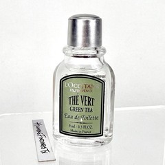 L’Occitane THE VERT Green Tea Eau De Toilette Perfume 9ml Mini Splash Bottle .3o