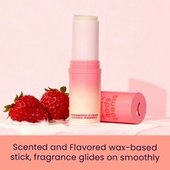 Portable Long Lasting Solid Perfume Stick for Women Strawberries & Cream Flavor