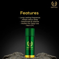 DENVER Hamilton Pride Deo Long Lasting Deodorant Unisex Body Spray Each 165 ML