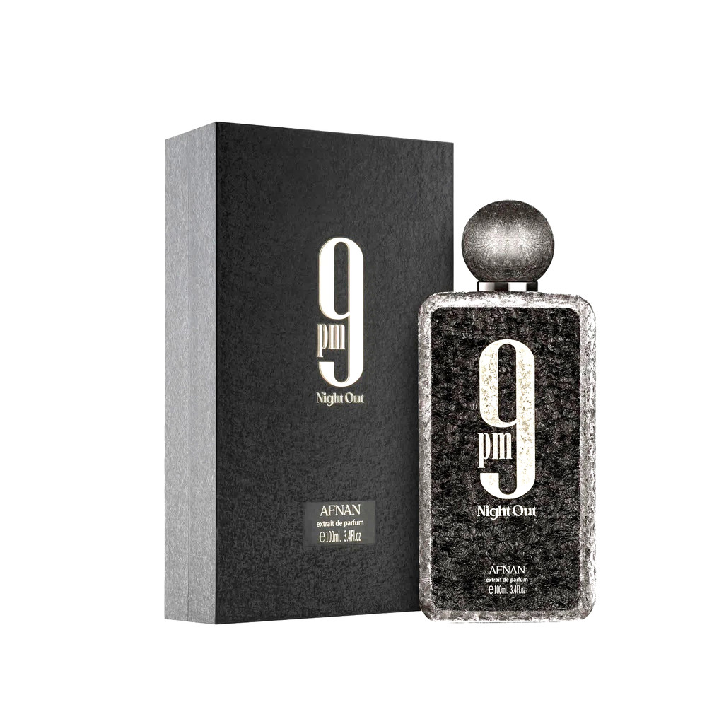 Afnan 9 PM Night Oud 3.4/3.3 oz Extrait De Parfum Spray For Unisex New In Box