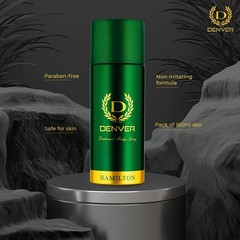 DENVER Hamilton Deodorant Perfume Long Lasting Deo Unisex Body Spray Pack Of 3