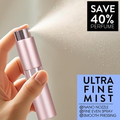 DPLASKA 6 Pack 8ML Empty Perfume Atomizer Cologne Travel Spray 6 Colors-A