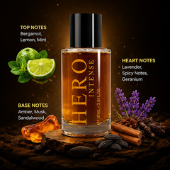 Hero Intense EDT for Men 3.8 Fl Oz (110ml) – Long Lasting Masculine Fragrance
