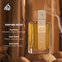 Lattafa Angham – Citrus, Lavender, Musk, 3.4 Fl Oz (Pack of 1), Multicolor