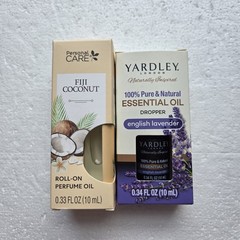 Lot of 2 Personal Care Fiji Coconut Roll On Perfume and Yardley English Lavender