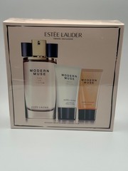 3 PC Estee Lauder MODERN MUSE Eau de Parfum Body Lotion Shower Gel Gift Set NIB