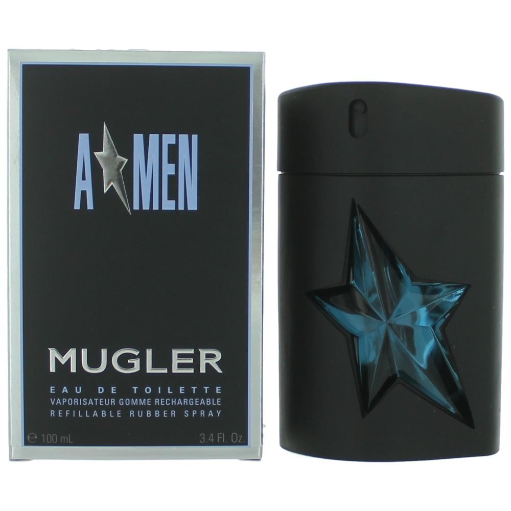 Angel by Thierry Mugler, (A*Men) 3.4oz EDT Refillable Rubber Spray Men