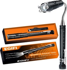 Gifts for Him, Rechargeable Magnetic Pickup Tool, Telescoping Magnetic Flashl…