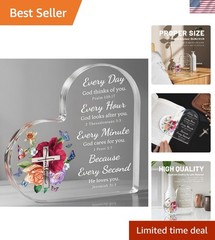 Backlit Heart-Shaped Bible Verse Decor – Uplifting Christian Gift for Women