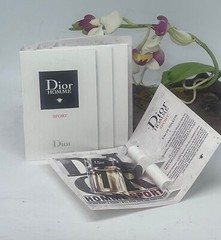 4x Dior Homme Sport EDT Eau De Toilette Spray for Men -.03 oz Vial in Card – New
