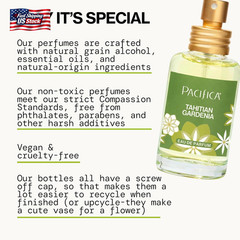 Pacifica Tahitian Gardenia Perfume Spray 1Oz – Tropical Floral Fragrance with Ga