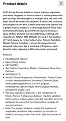 Maison Francis Kurkdjian OUD 70 ml Eau De Parfum 💯 % authentic. No box. $340