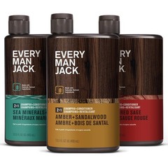 Every Man Jack Men’s 2-in-1 Daily 13.5 Fl Oz (Pack of 3), Not Applicable