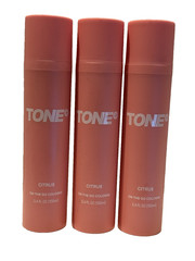 3 pc Lot TONE On The Go Cologne CITRUS 3.4oz / 100 mL each 3 Pack