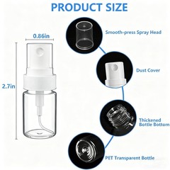 DTDNZKN 6 Pack 0.17 Oz (5ml) Mini Perfume Travel Refillable 5ML, clear