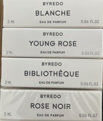 Byredo 4 Samples; Mumbai Noise, La Tulipe, Inflorescence & 1996. Change Availabl