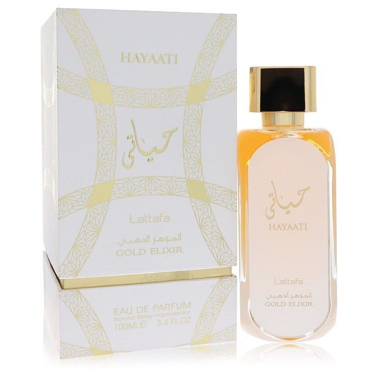 Lattafa Hayaati Gold Elixir by Lattafa Eau De Parfum Spray (Unisex) 3.4 oz (Wome