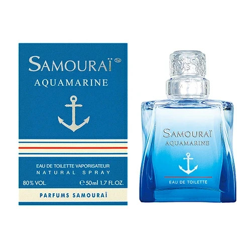 ALAIN DELON Samourai Aqua Marine EDT 50ml FOR MEN Fresh Cologne Spray NEW