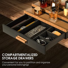 Men’s 3 Tier Cologne Display Organizer with Drawer Storage for Perfume and
