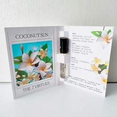 1x The 7 Virtues Coconut Sun Eau De Parfum mini Spray Sample, 1.7ml, Brand New!