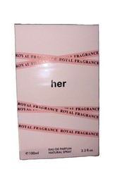 Her by Royal Fragrance 3.3 oz Eau de Parfum Spray for Women – New Sealed Box