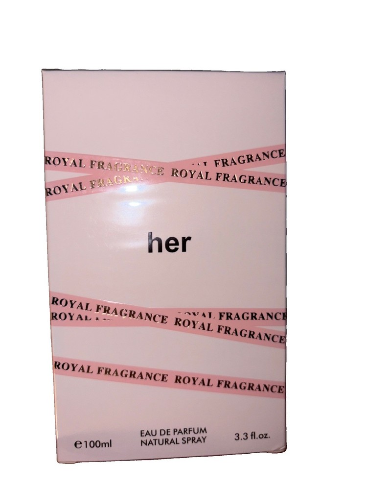 Her by Royal Fragrance 3.3 oz Eau de Parfum Spray for Women – New Sealed Box