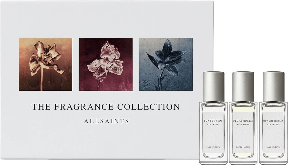 AllSaints collection Travel Set 0.5oz/15ml X3 sunset riot concrete rain flora m