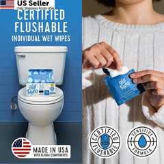 Stall Mates Witch Hazel: Flushable Wipes, 30 Count (Pack of 1), White