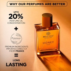 Bellavita Luxury Honey Oud Eau de Parfum | 100 ml (3.4 3.38 Fl Oz (Pack of 1)