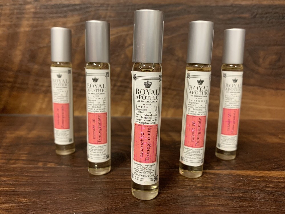 Lot Of 5 Royal Apothic Roller Ball Extract Of Pomegranate Perfume .33oz.Ea.NOBOX