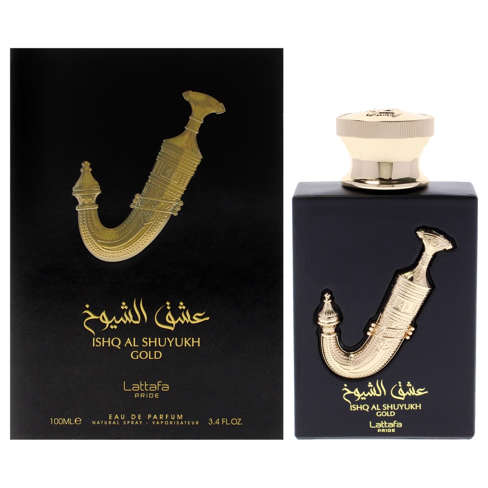 3 Pack Pride Ishq Al Shuyukh Gold by Lattafa for Men – 3.4 oz EDP Spray