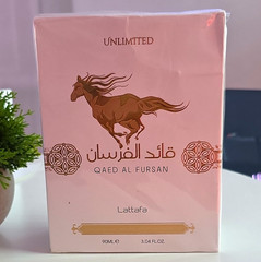 Lattafa Qaed Al Fursan Unlimited Eau de Parfum Spray, Regular Size 3.04 fl oz
