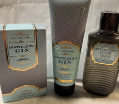3x Bath & Body Works Rare DISTILLER”S GIN 3 Pc Set LOT Cologne Body Wash Cream