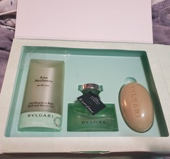 Bvlgari Eau Parfumee au The Vert Extreme EDT 30ml + Soap + Bath Gel Gift Set NIB