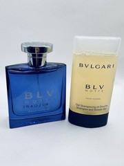 Bvlgari BLV Notte Pour Homme EDT 1.7Oz/50ml + ShowerGel Rare Original NEW No Box
